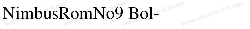 NimbusRomNo9 Bol字体转换